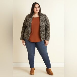 LOFT Leopard Print Blazer – Size XL